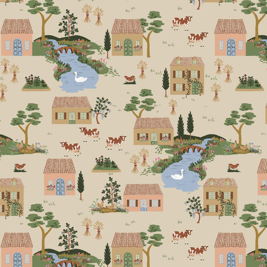 Cotswolds - Linen - Gracie Rifle Paper Co. Fabric - homesewn