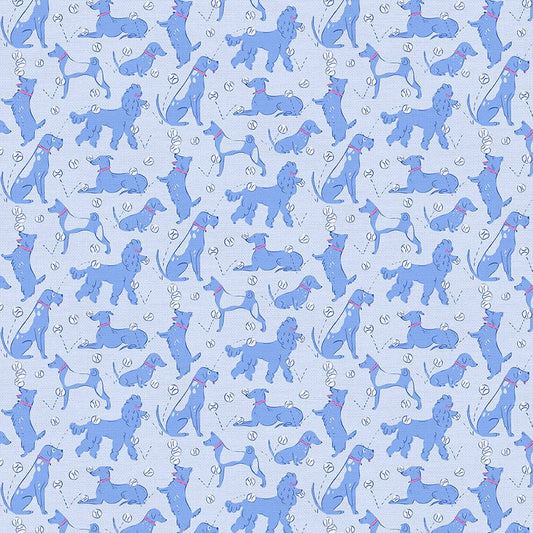 County Club Canines - Tennis Ball Dogs - QUILTING COTTON/POPLIN - homesewn