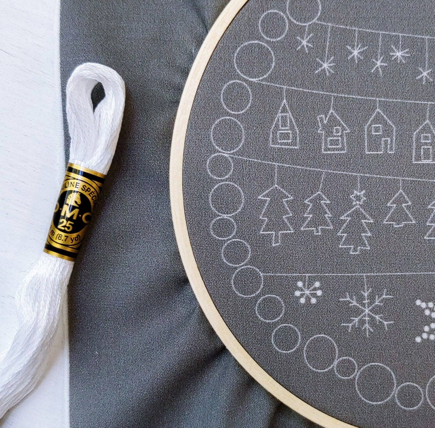 Cozy holiday embroidery kit - homesewn