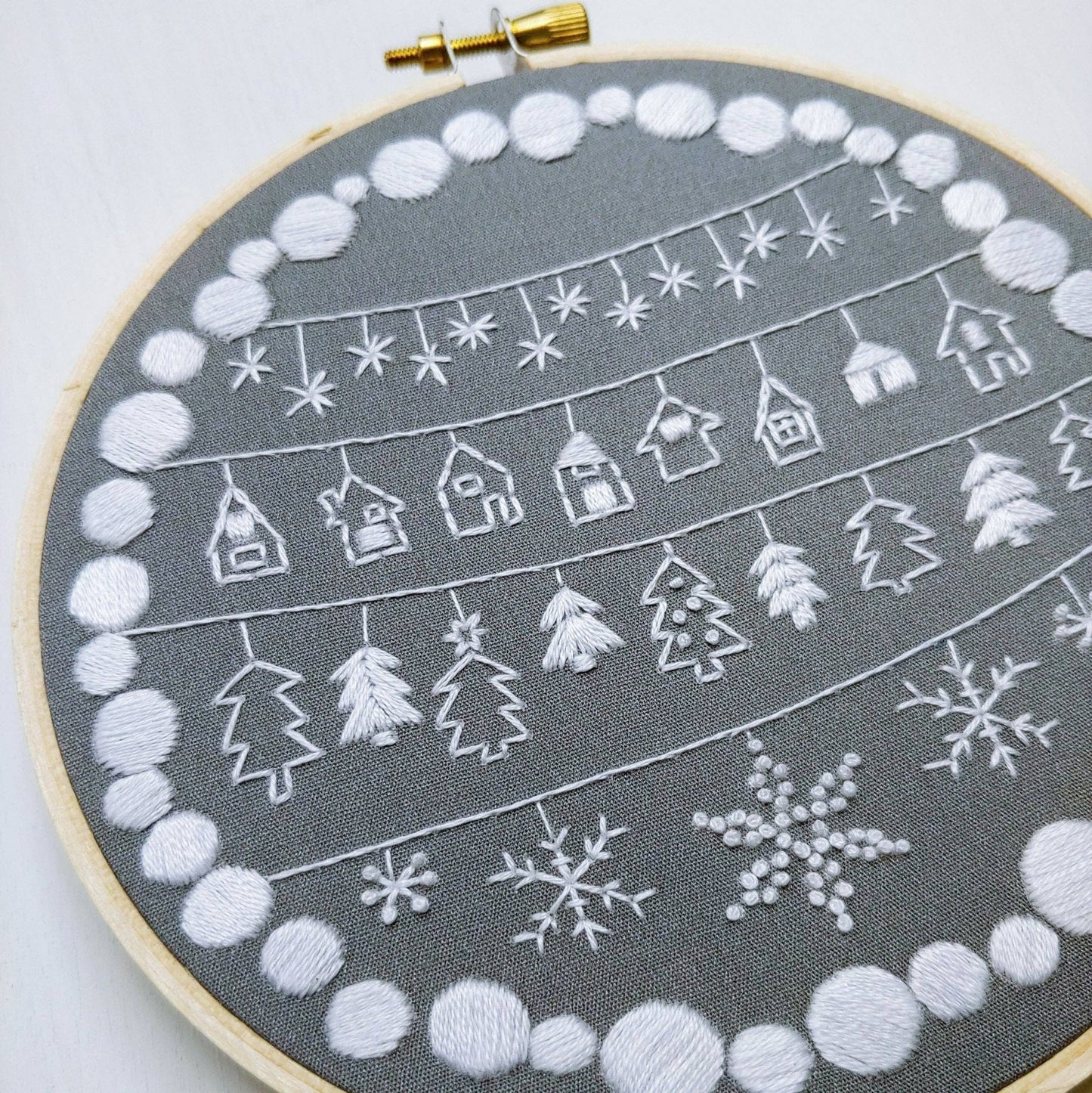 Cozy holiday embroidery kit - homesewn