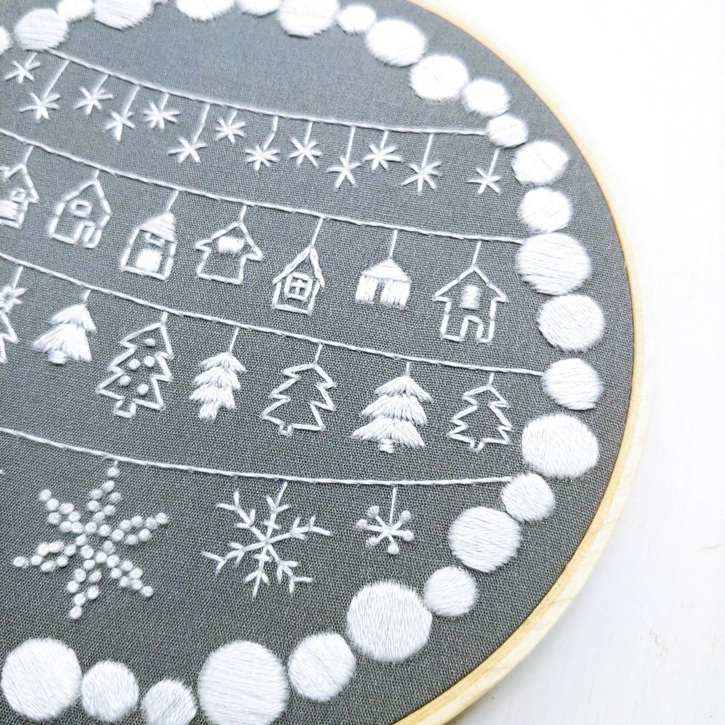 Cozy holiday embroidery kit - homesewn