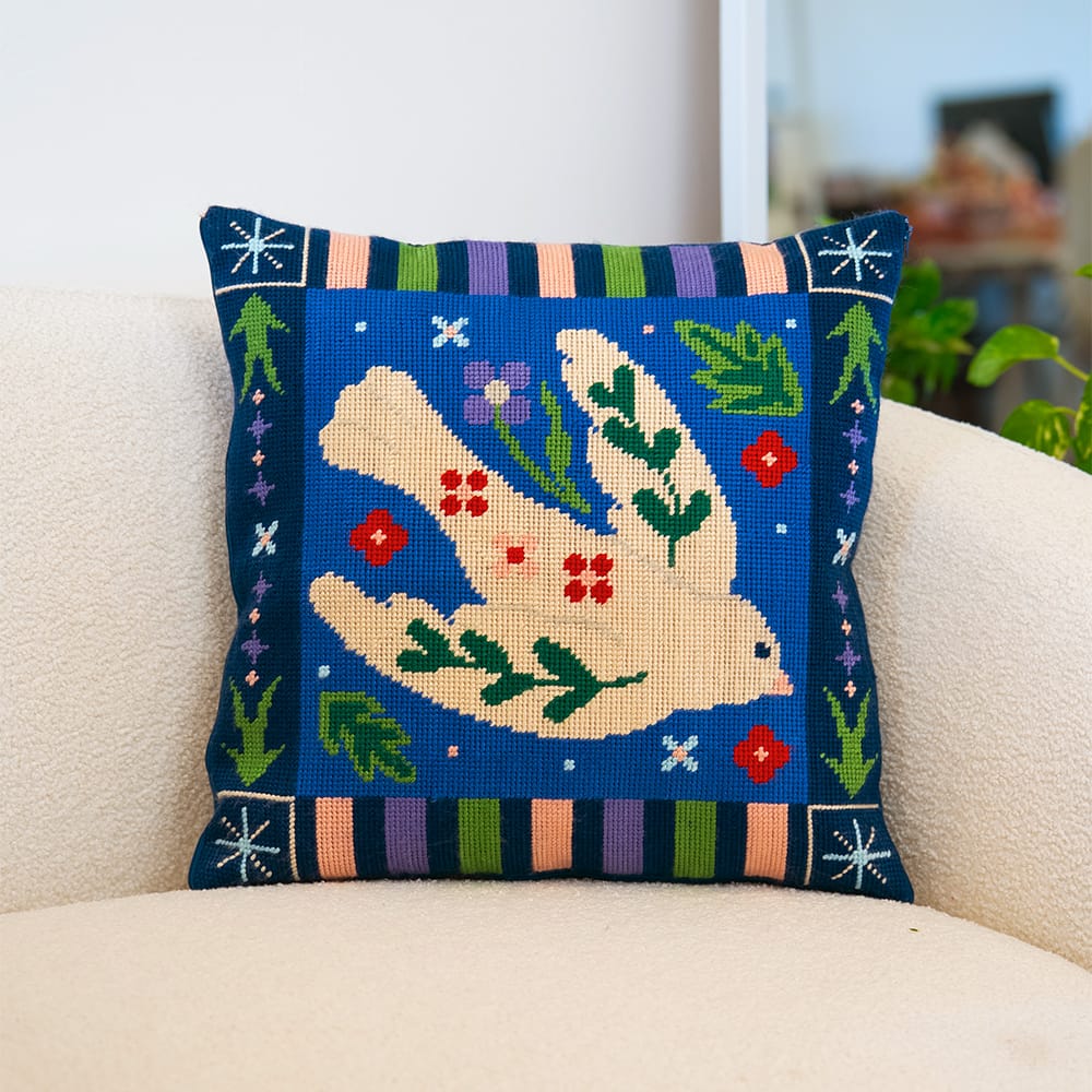 Darling Dove tapestry needlepoint cushion kit by Craft Club