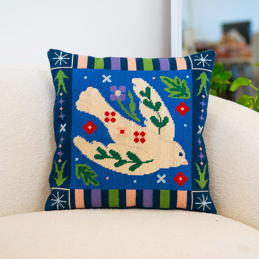 Darling Dove tapestry needlepoint cushion kit by Craft Club