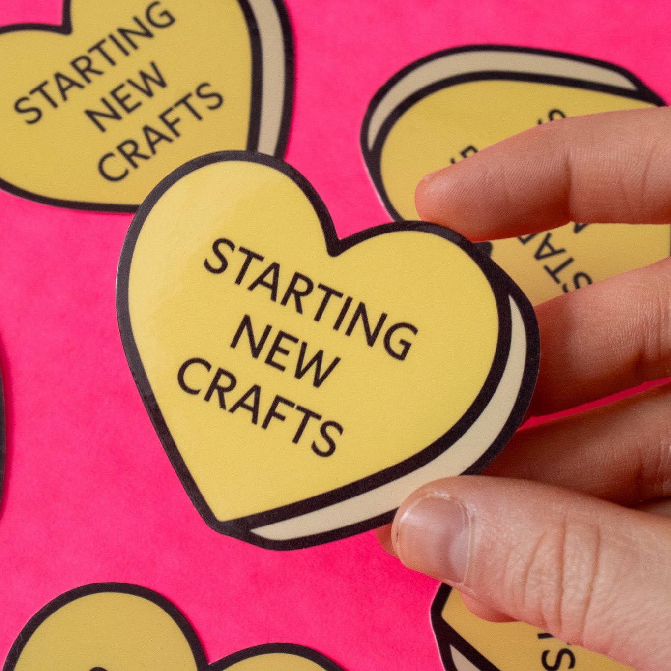 Crafts Conversation Heart Vinyl Sticker - homesewn