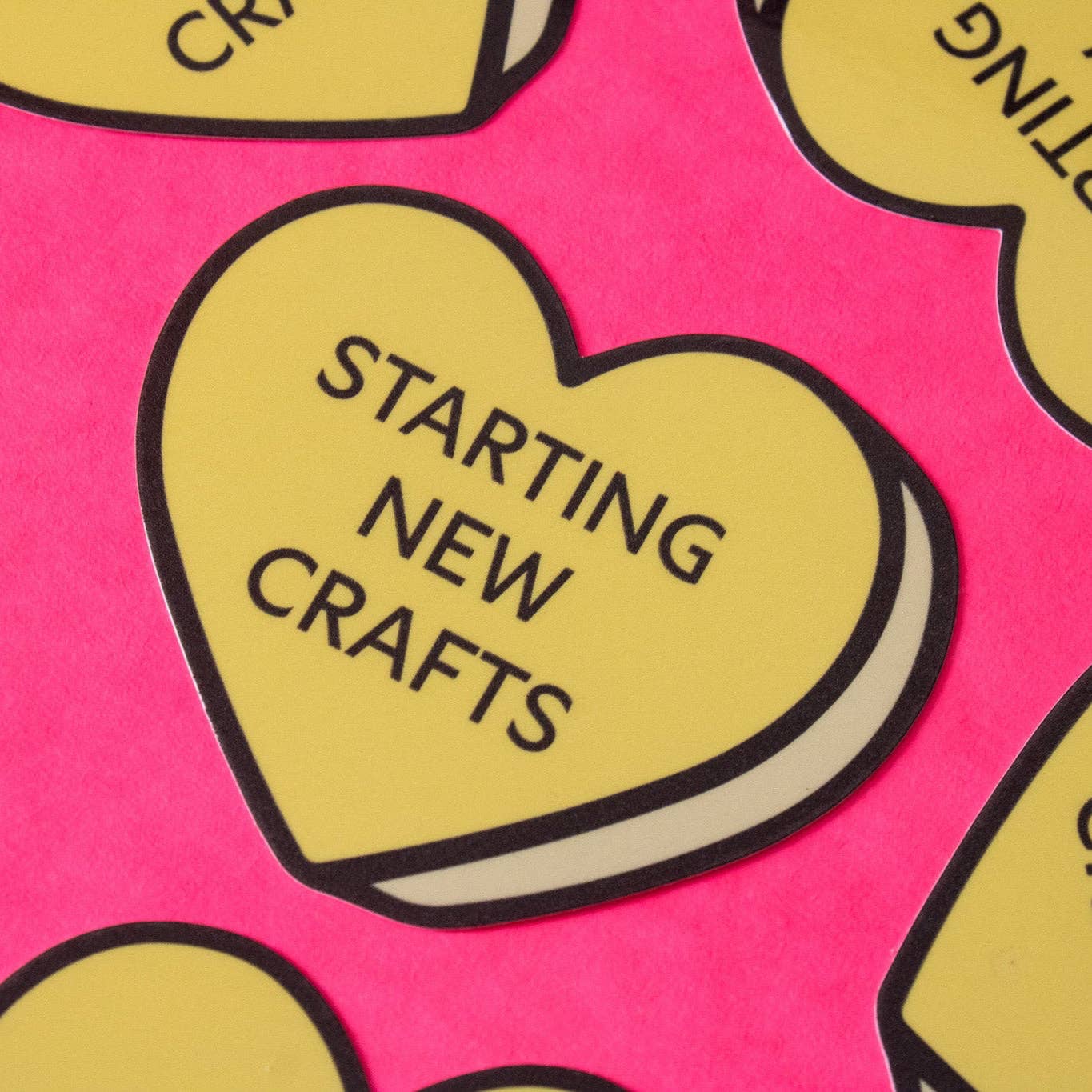 Crafts Conversation Heart Vinyl Sticker - homesewn