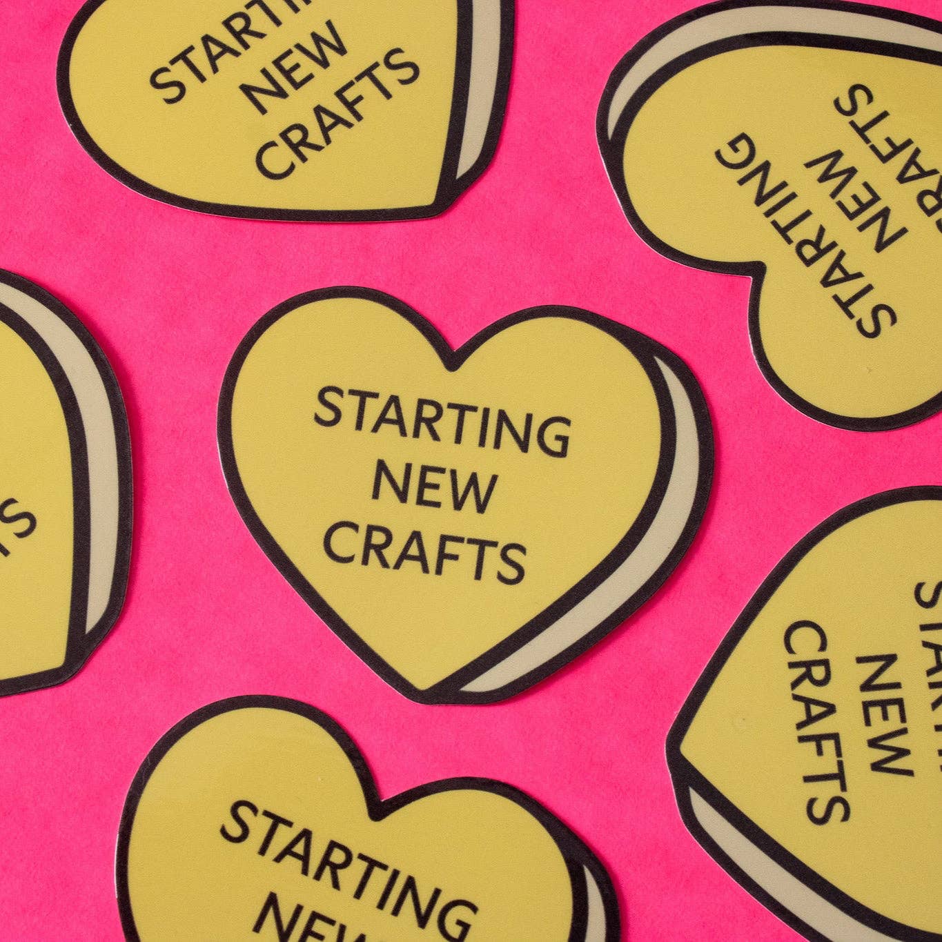 Crafts Conversation Heart Vinyl Sticker - homesewn