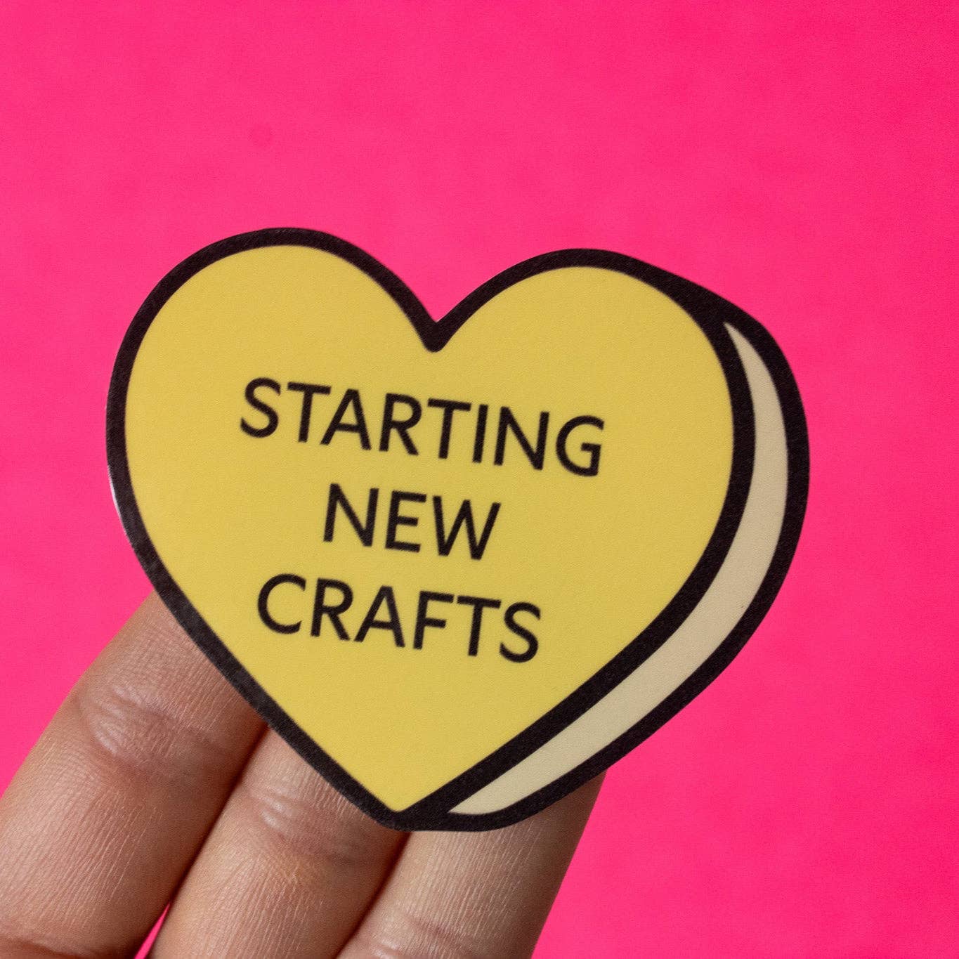 Crafts Conversation Heart Vinyl Sticker - homesewn