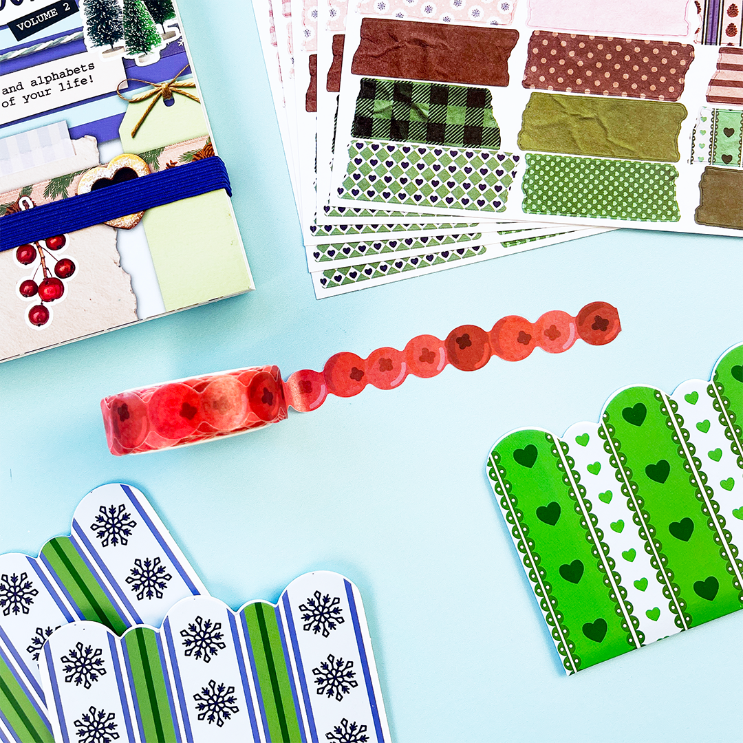 Cranberry Chain Washi - homesewn