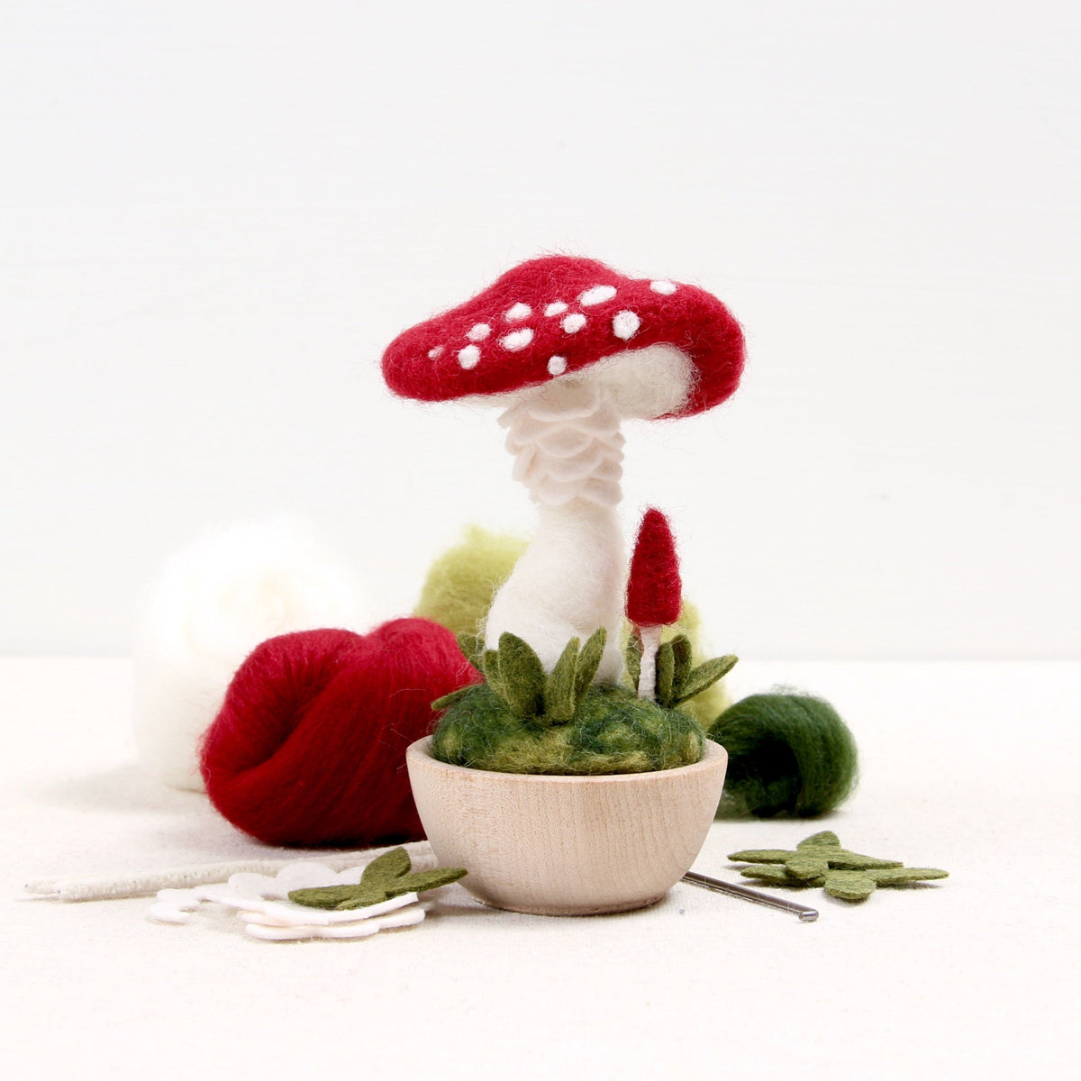 Needle Felting Kit - Crimson Toadstool