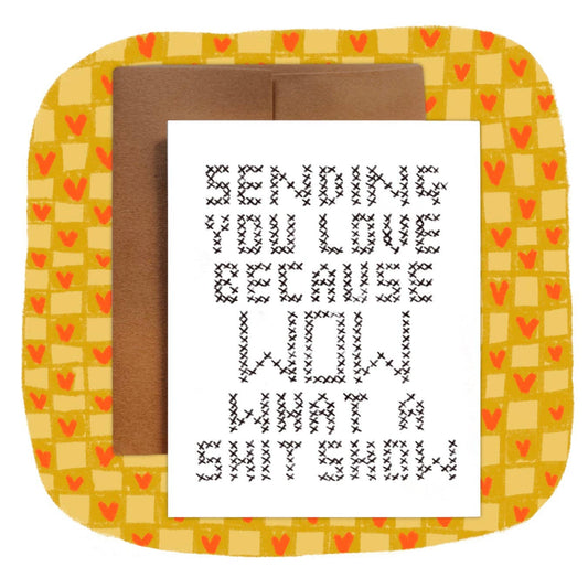 CROSS STITCH SHIT SHOW Greeting Card - homesewn