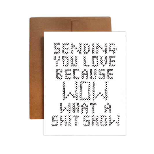 CROSS STITCH SHIT SHOW Greeting Card - homesewn