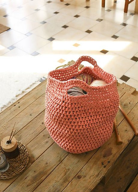 Cylinder Crochet Basket Kit - Navy - homesewn