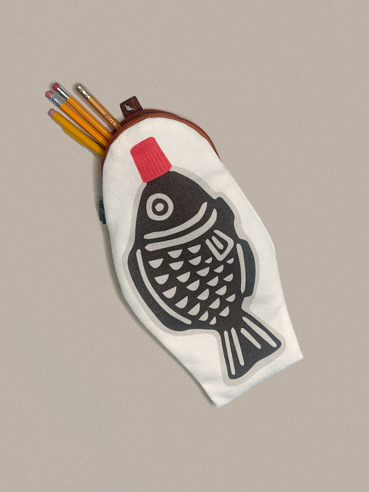 Soy Fish Canvas Zipper Pouch/Pencil Case