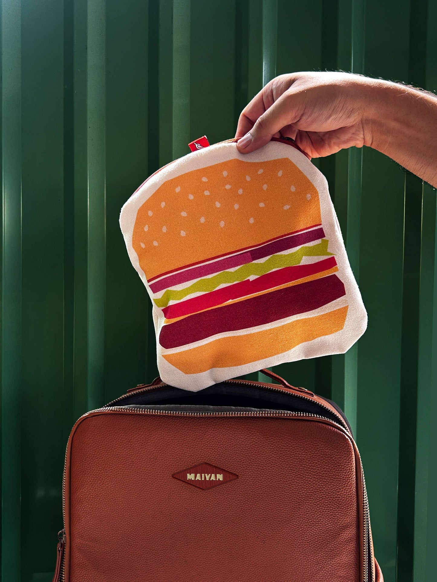 Hamburger Canvas Zipper Pouch/Pencil Case