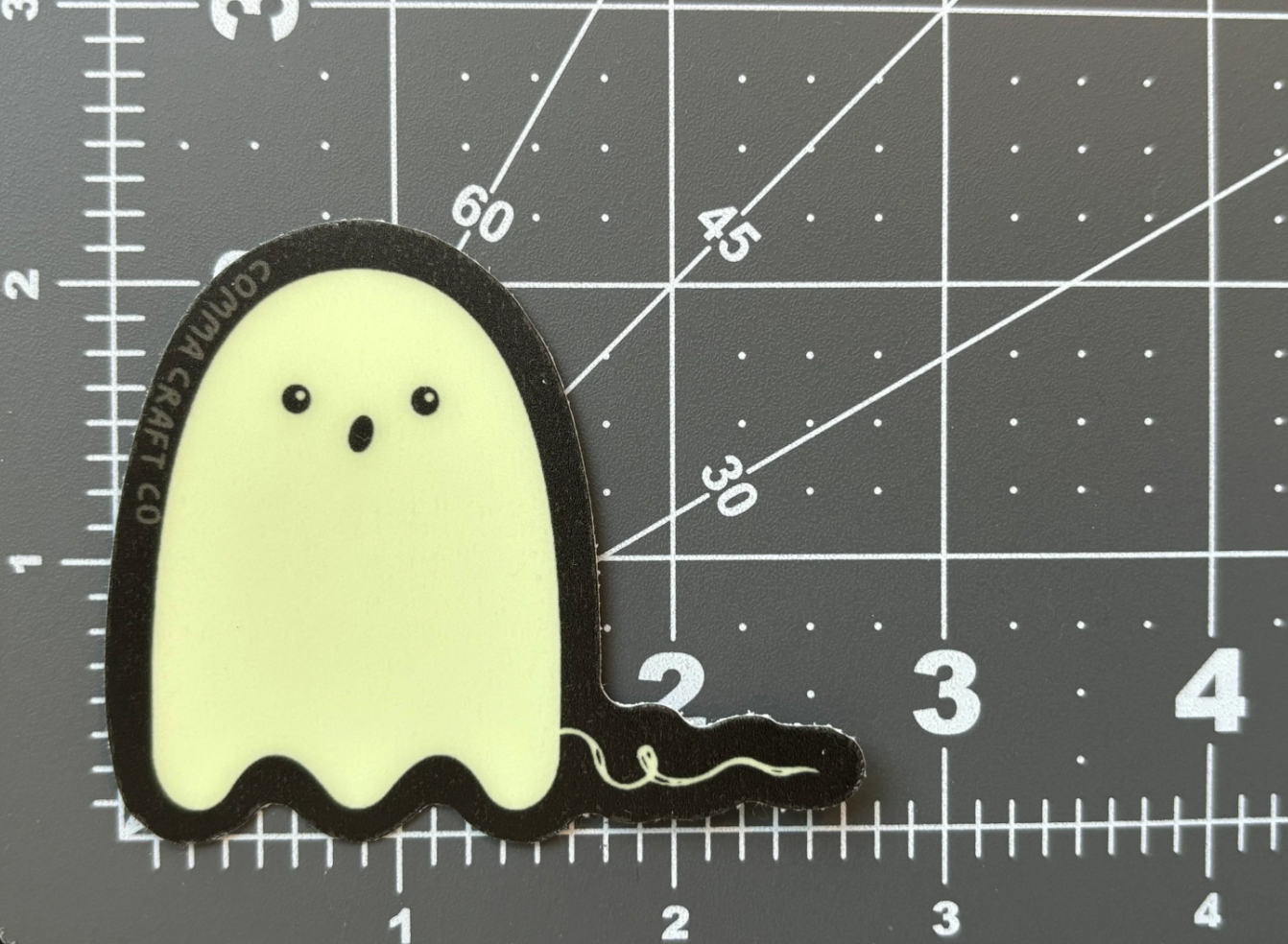 Glow in the Dark Vinyl Sticker - Ghost Yarn Knitting Crochet