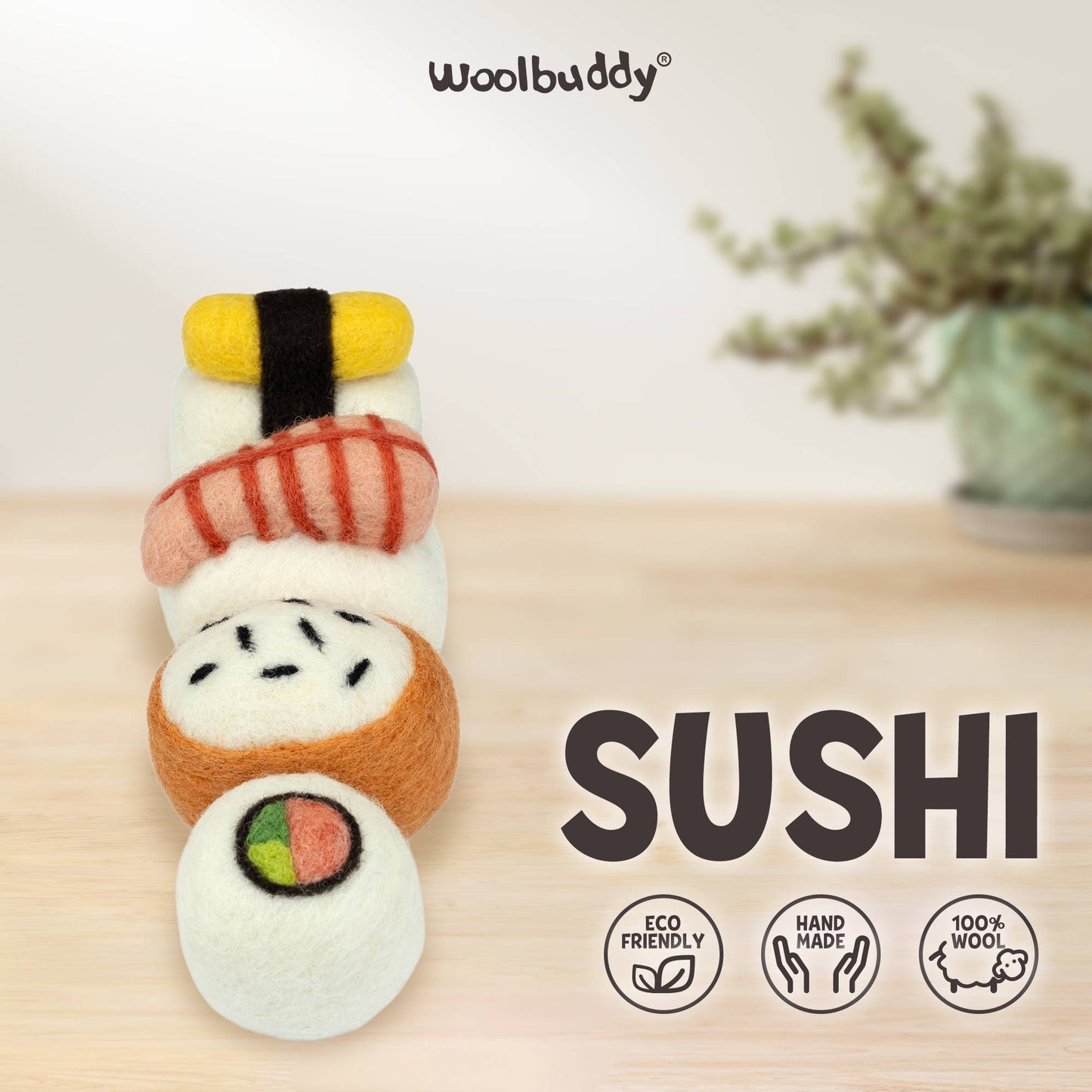 Beginner Sushi Needle Felting Kit – DIY Craft Gift