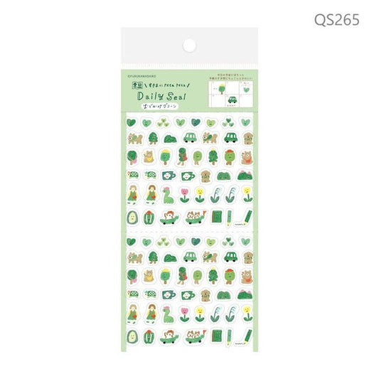 Daily Sticker Sheet - Green Outing - homesewn