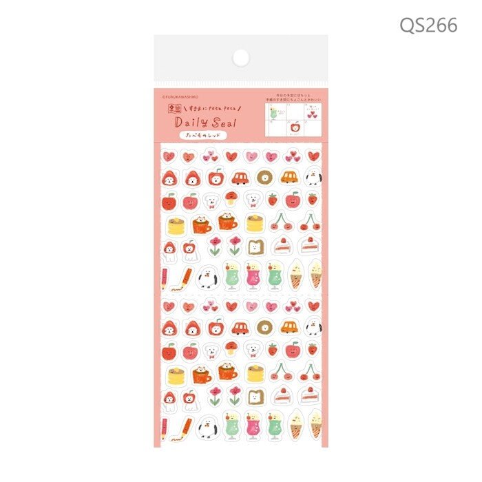 Daily Sticker Sheet - Tamamono Red - homesewn