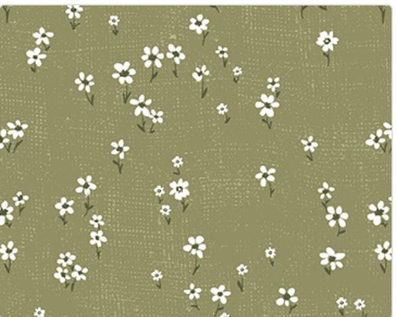 Daisies - Green - Humblebee - homesewn
