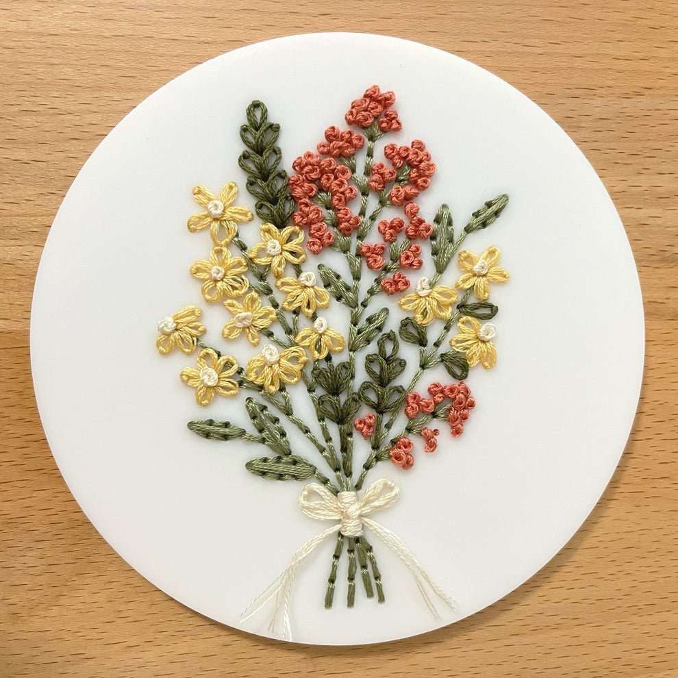 Daisy Bouquet Acrylic Embroidery Disk Kit - homesewn