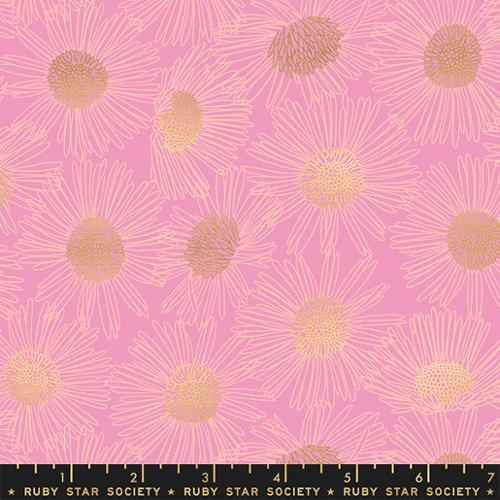 Daisy Sketch - Posy Metallic - Reverie - homesewn