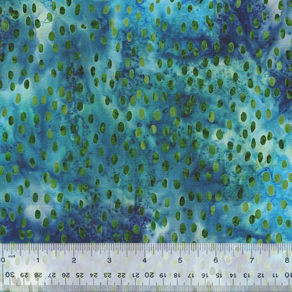 Dashes - Juniper - Baliscapes - BATIK COTTON FABRIC - homesewn