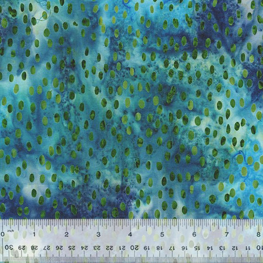 Dashes - Juniper - Baliscapes - BATIK COTTON FABRIC - homesewn