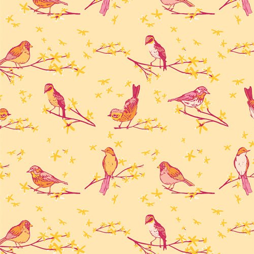 Dawn Chorus Sunset - QUILTING COTTON/POPLIN - Marigold - homesewn