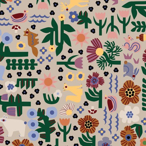 Daydreams ORGANIC - Fern Grove QUILTING COTTON fabric - homesewn