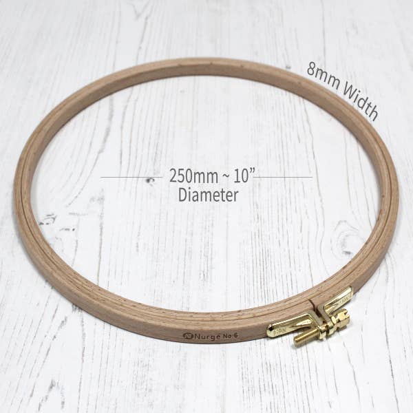 Nurge 8mm (0.31") Beech Screwed Embroidery Hoop