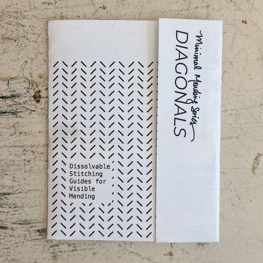 Diagonals - Minimal Mending + Embellishment Transfer - homesewn
