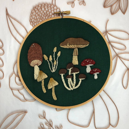 DIY Embroidery Pattern - Mushroom Designs - homesewn