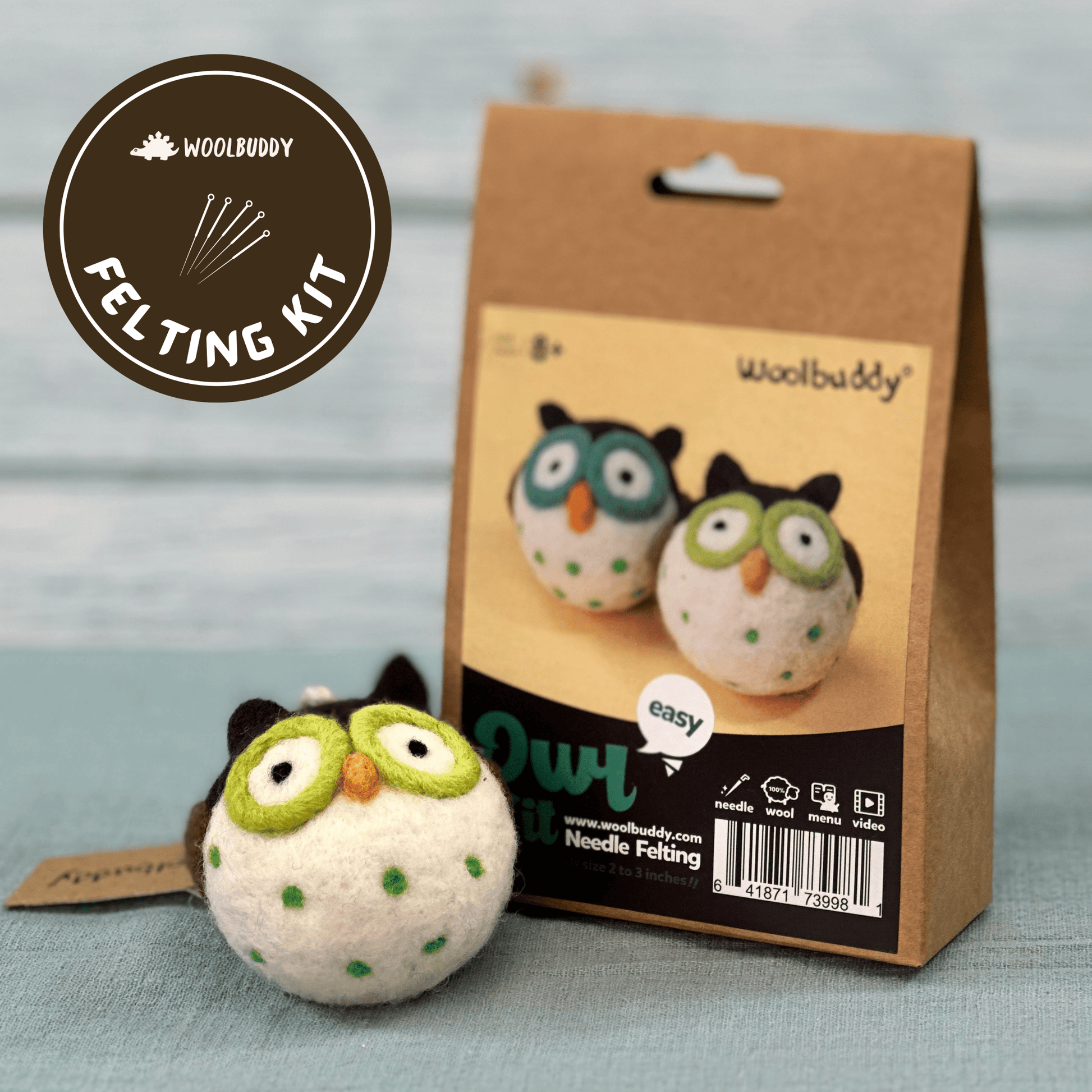 DIY Needle Felting Kit - Owl - homesewn