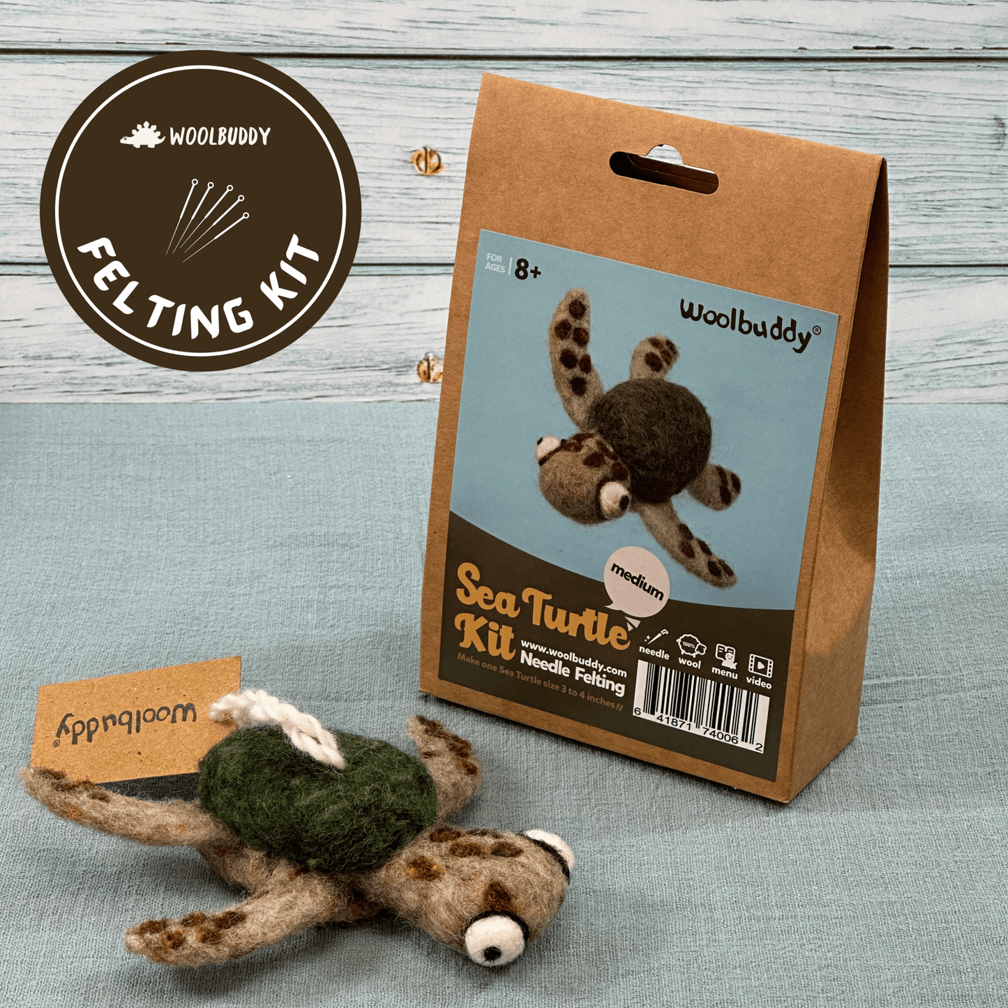 DIY Needle Felting Kit - Sea Turtle - homesewn