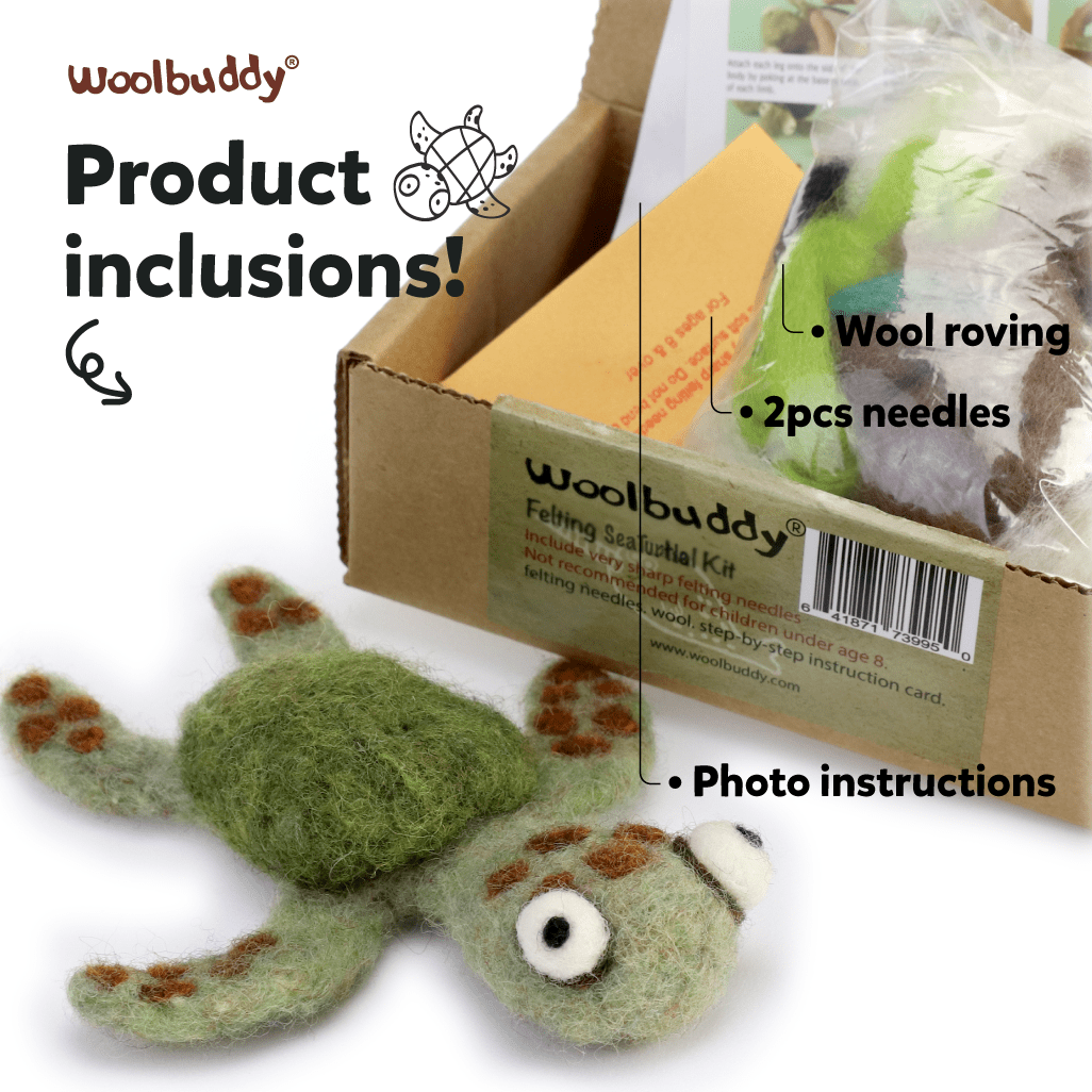 DIY Needle Felting Kit - Sea Turtle - homesewn