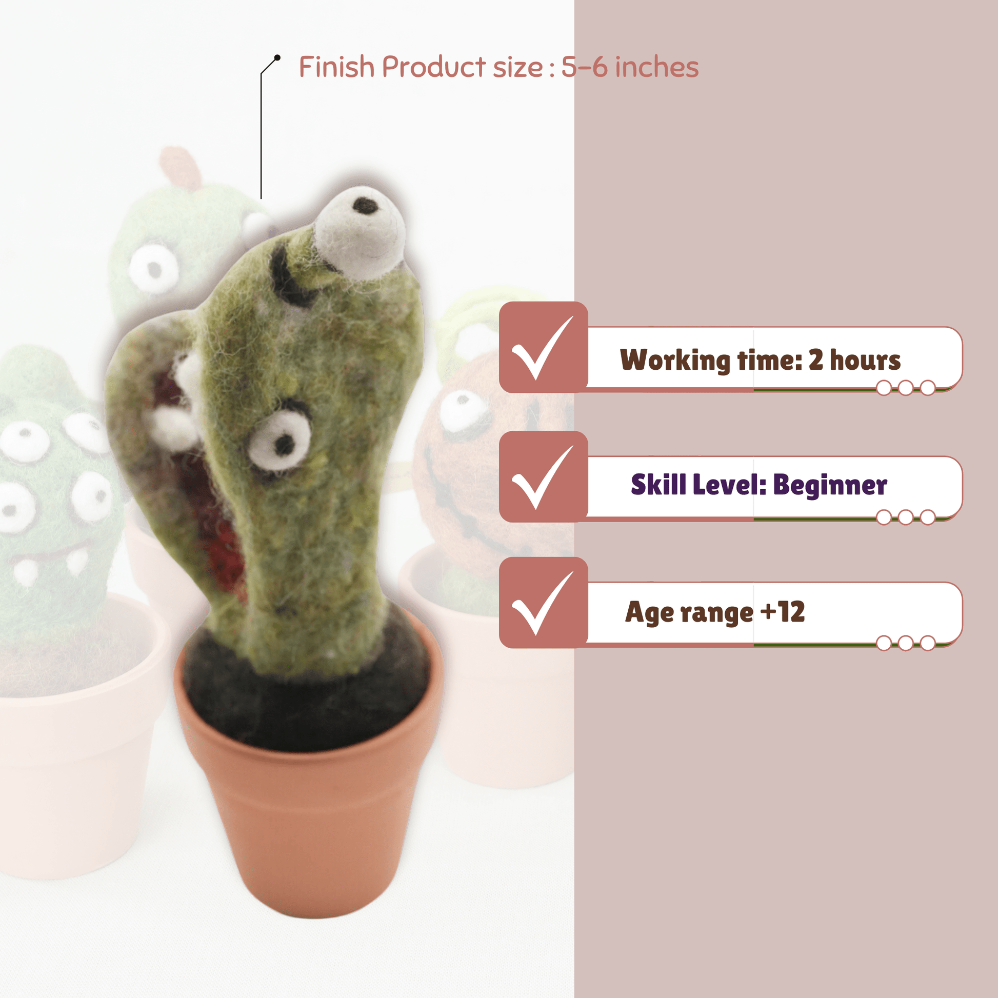 DIY Needle Felting Monster Kit – Flytrap - homesewn