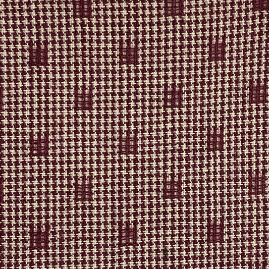 Dobby Mini Check - Barn Red - homesewn