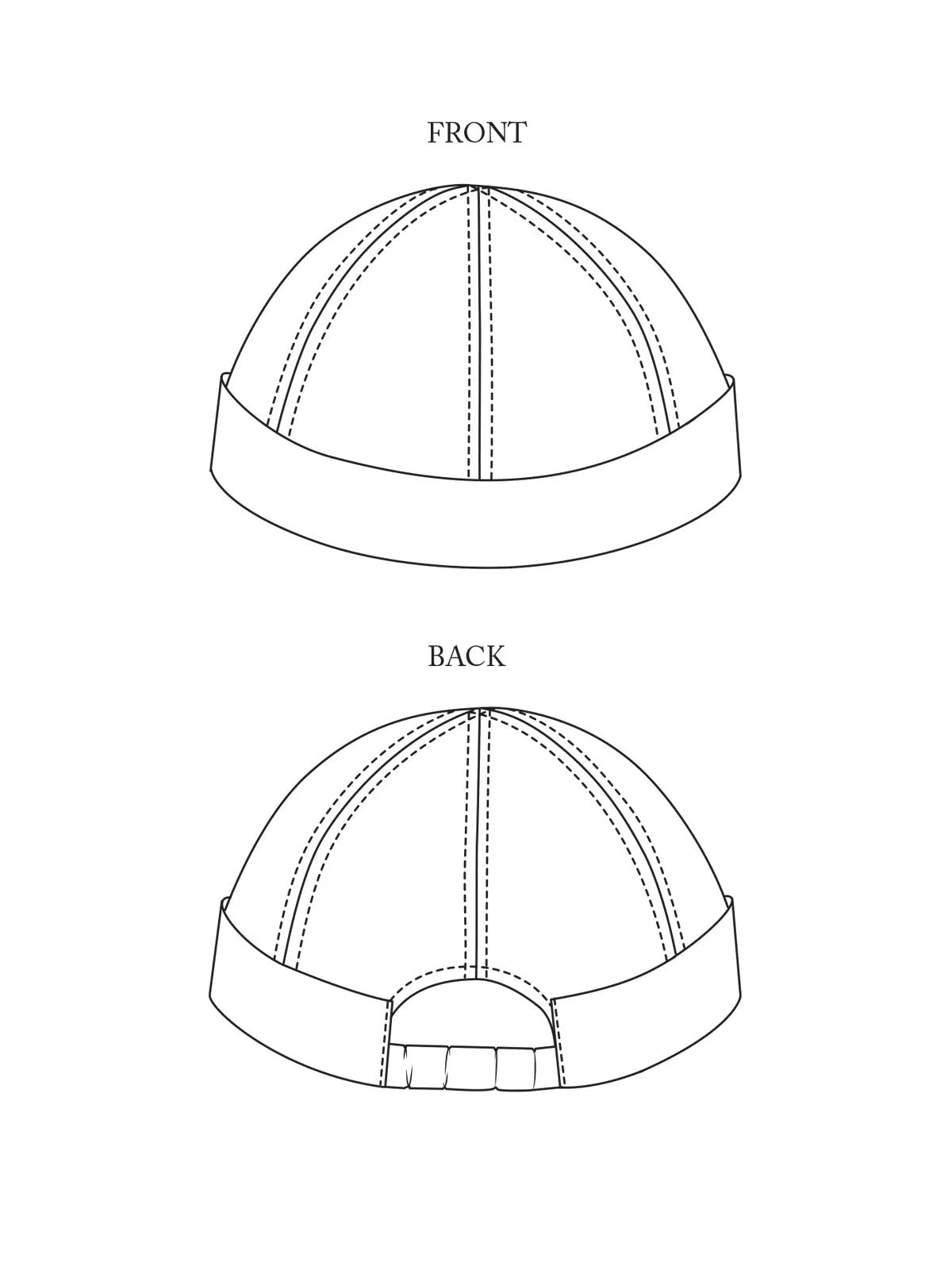 DOCKER BEANIE *less than 1m - PDF PATTERN - homesewn