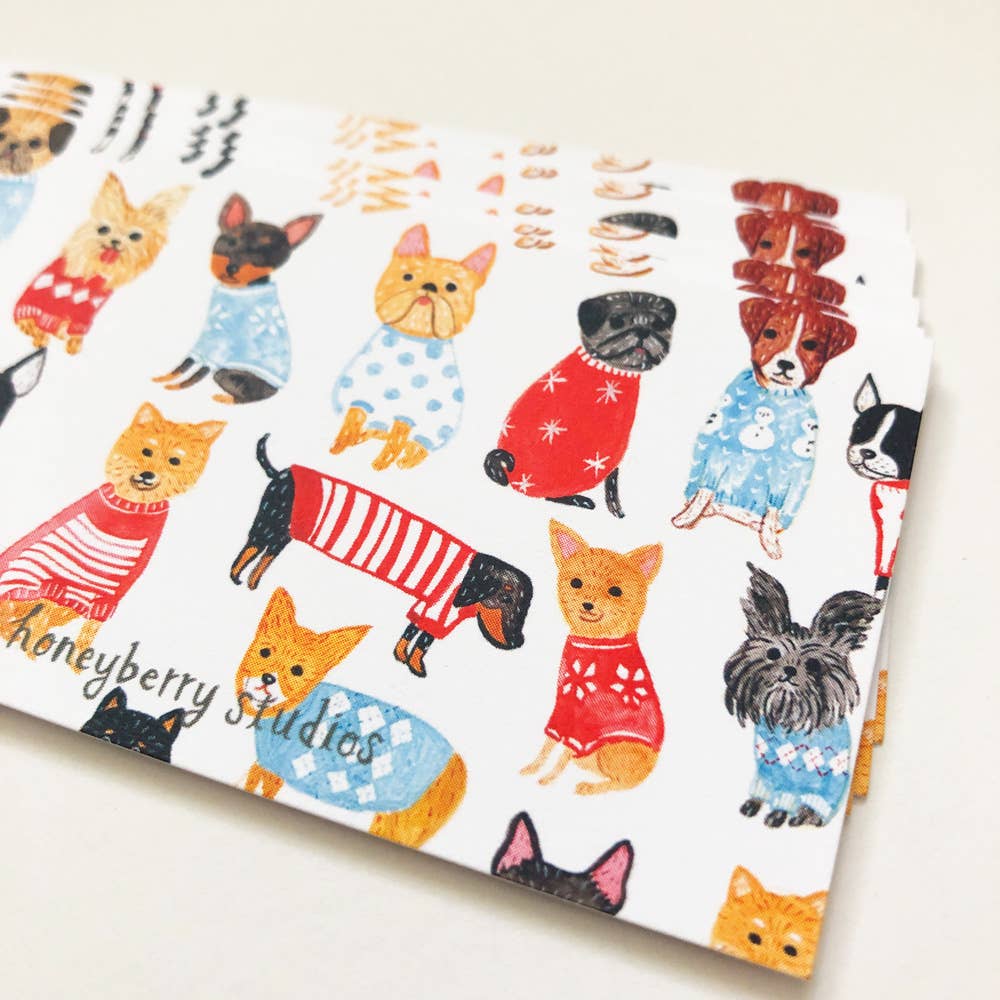 Dogs in Sweaters Tiny Notes - homesewn