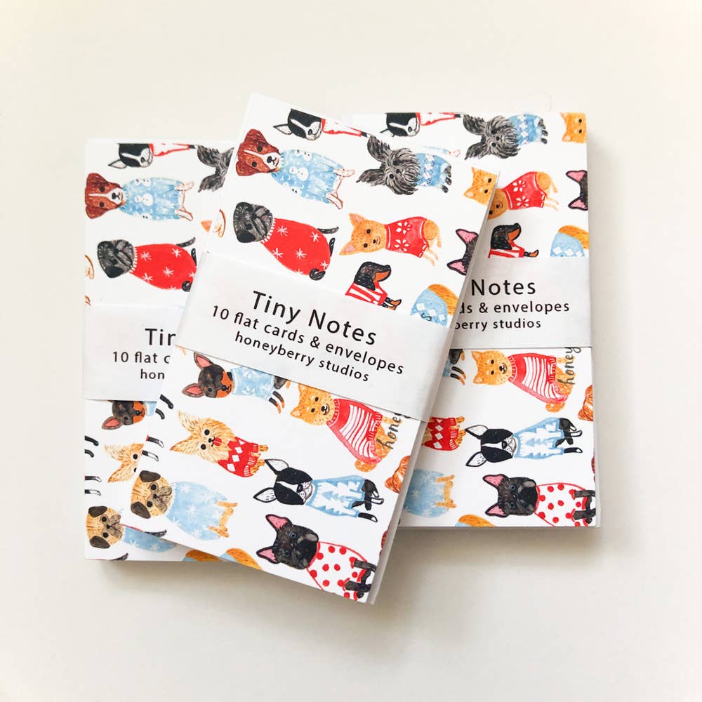 Dogs in Sweaters Tiny Notes - homesewn