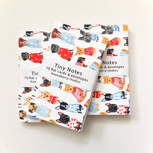 Dogs in Sweaters Tiny Notes - homesewn