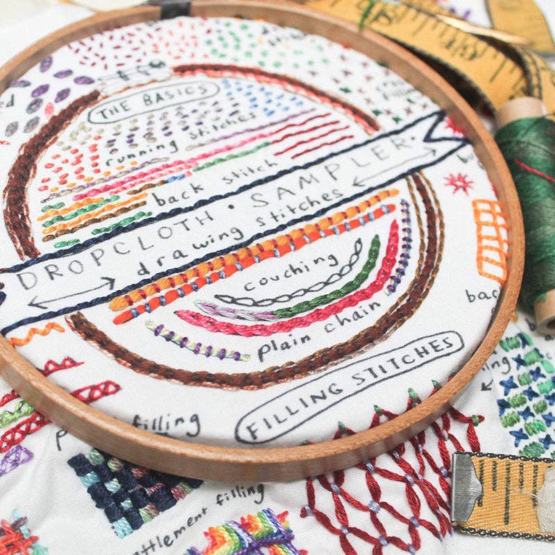 Drawing Stitches Embroidery Sampler - homesewn