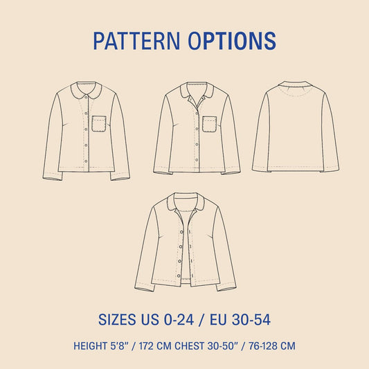 Dukke Blouse Sewing Pattern PDF DOWNLOAD - homesewn