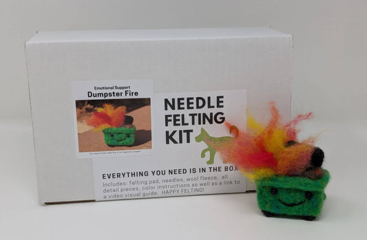 Dumpster Fire Needle Felting DIY Kit - homesewn