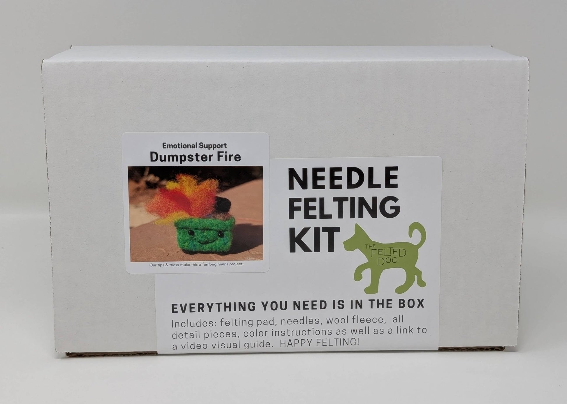 Dumpster Fire Needle Felting DIY Kit - homesewn