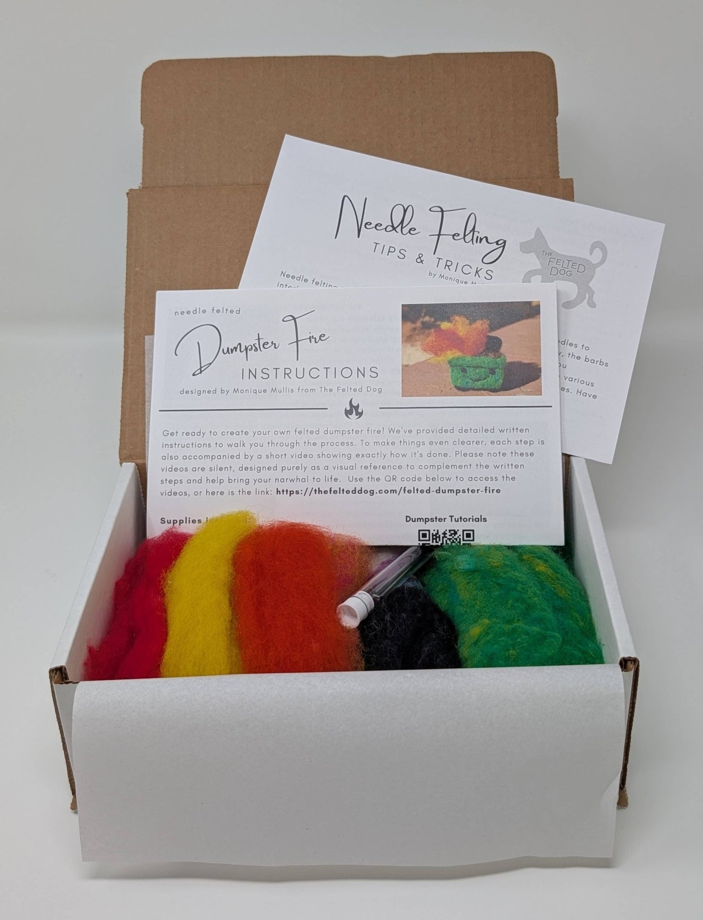 Dumpster Fire Needle Felting DIY Kit - homesewn