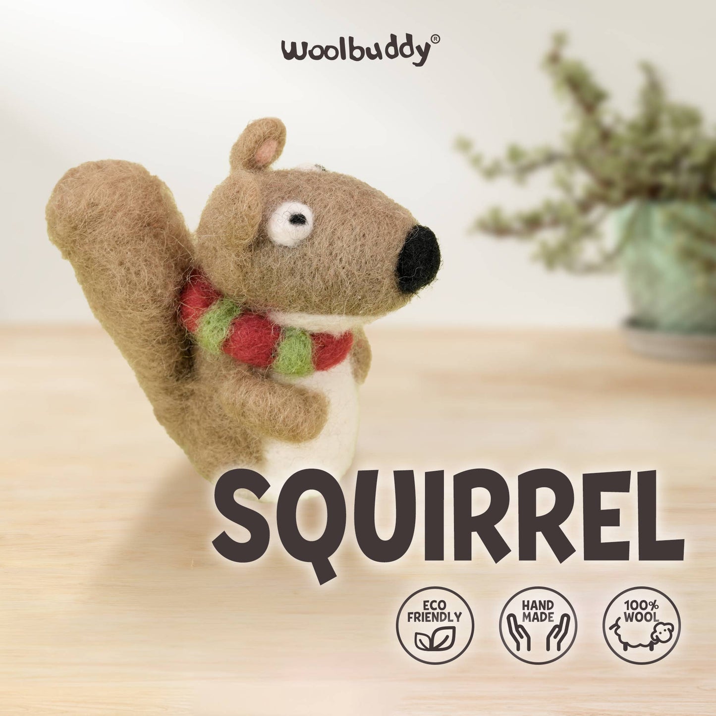 Beginner Squirrel Needle Felting Kit – DIY Craft Gift