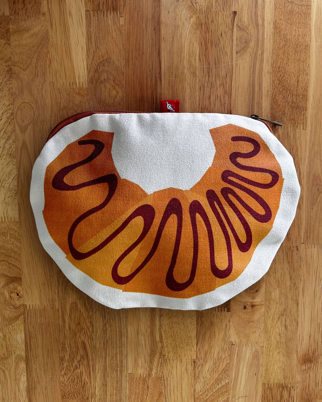 Croissant Canvas Zipper Pouch/Pencil Case