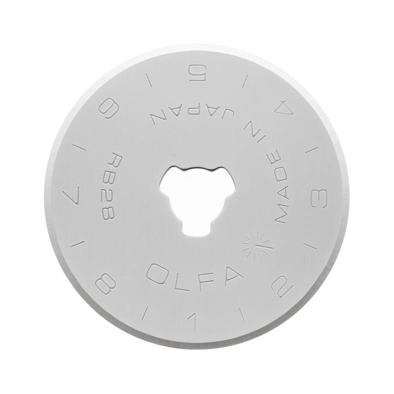 OLFA 28mm RB28-2 tungsten steel rotary blade refill, 2 pack
