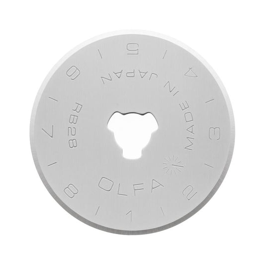OLFA 28mm RB28-2 tungsten steel rotary blade refill, 2 pack